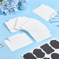 8Pcs Rectangle Plastic Food Label Display Chalkboard Clips for Price Tags, with 1 Sheet Waterproof Chalkboard Sticker Labels, Mixed Color, 9x7cm(ODIS-LP0001-03)