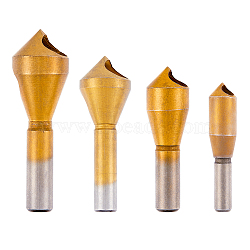 Steel Countersink Drill Bits, Golden, 4.5~8.45x1~2.8cm, 4pcs/set(TOOL-WH0125-90)