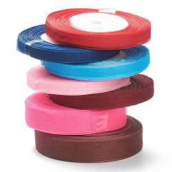 Sheer Organza Ribbon, DIY Material for Ribbon, Mixed Color, 3/8~7/8 inch(10.5~22mm)(ORIB-XCP0001-04)