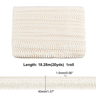 Cotton Tassel Ribbon(OCOR-WH0060-30)-4
