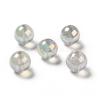 Silver Round Acrylic Beads