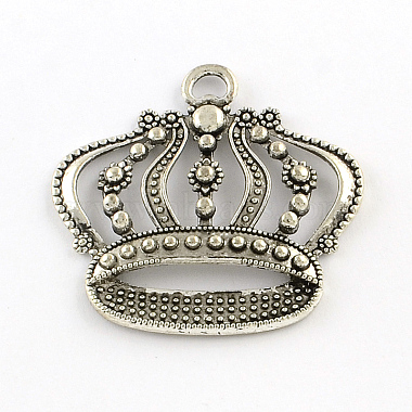 Antique Silver Crown Alloy Pendants