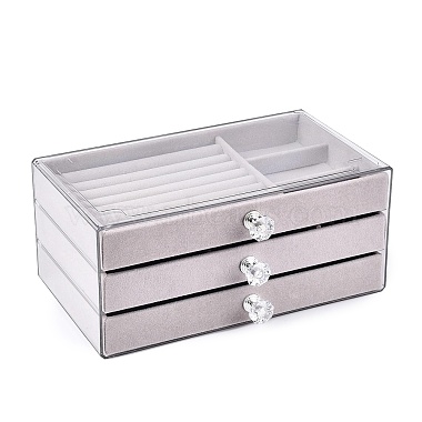 3-Tier PET Plastic Jewelry Storage Drawer Boxes(CON-N016-05B)-1