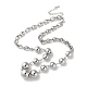 Colliers de perles gradués en laiton plaqué sur crémaillère et bracelets à chaîne à maillons ronds(SJEW-H066-01P)-2