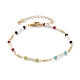 Faceted Rondelle Glass Beaded Bracelets(BJEW-JB05761)-1