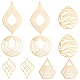 dicosmetic 10pcs 5 style 201 pendentifs en filigrane en acier inoxydable(STAS-DC0006-54)-1