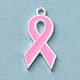 Emaille-Anhänger mit rosafarbenem Brustkrebs-Bewusstseinsband(ENAM-A147-01L)-1