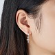 boucles d'oreilles créoles en argent sterling plaqué rhodium Shegrace 925(JE608A)-2