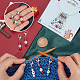 Christmas Theme Acrylic Beaded Locking Stitch Markers(HJEW-PH01755)-3