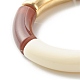 Chunky Curved Tube Beads Stretch Bracelet for Teen Girl Women(X-BJEW-JB06991-01)-5