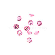 Glass Rhinestone Cabochons, DIY Accessories for Jewelry Pendant Making, Birthstone Color Style Rhinestone, Diamond Shape, Rose, 4mm, 20pcs/bag(GLAA-TAC0005-4mm-10)