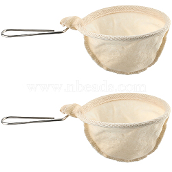 Velveteen 201 Stainless Steel Strainers for Coffe, Canning Mesh Lid, Beige, 210x117x4mm(DIY-WH20007-689)