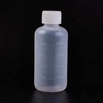 120ml Plastic Screw Cap Bottles, Clear, 11cm, Capacity: 120ml(4.06 fl. oz)