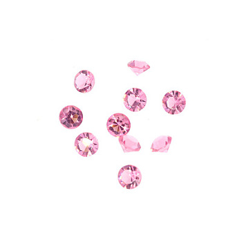 Glass Rhinestone Cabochons, DIY Accessories for Jewelry Pendant Making, Birthstone Color Style Rhinestone, Diamond Shape, Rose, 4mm, 20pcs/bag