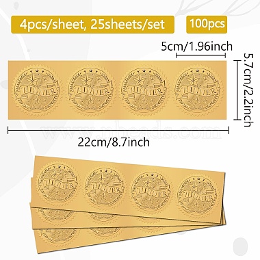 autocollants en relief auto-adhésifs en feuille d'or(DIY-WH0575-038)-2