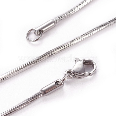 304 Stainless Steel Snake Chain Necklaces(NJEW-F265-C-P)-2