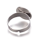 Tarnish Resistant Adjustable 304 Stainless Steel Finger Rings Components(STAS-E482-19P)-2