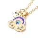 BFF/Best Friends Forever Alloy Pendant Necklaces for Girls(NJEW-K124-01A-P)-1