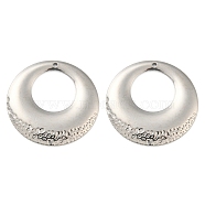 304 Stainless Steel Pendants, Flat Round Charm, Stainless Steel Color, 32x2.5mm, Hole: 1.4mm(STAS-D021-01A-01P)