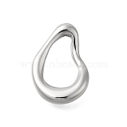 304 Stainless Steel Linking Rings, Teardrop Link, Stainless Steel Color, 15x11x3mm(STAS-D192-10P)