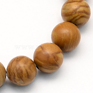 Natural Tigerskin Jasper Round Beads Strands, 6~6.5mm, Hole: 1mm, about 63pcs/strand, 15.5 inch(X-G-S166-6mm)