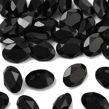 Preciosa&reg MAXIMA Crystal Fancy Stones, Czech Crystal, 435 12 601 Oval, Unfoiled, 23980 Jet, 14x10mm