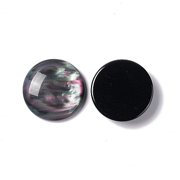 Resin Cabochons, Half Round/Dome, Black, 20x5~5.5mm