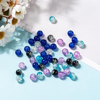 Perles de verre craquelé peintes(DGLA-X0006-8mm-03)-4