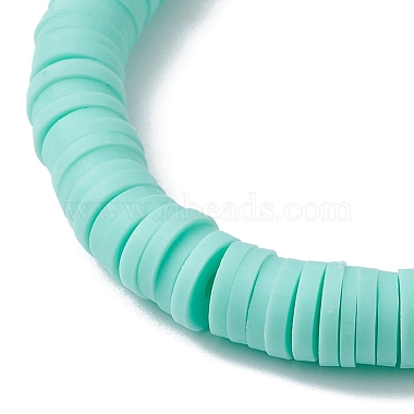 Polymer Clay Heishi Surfer Stretch Bracelet with Acrylic Beaded(BJEW-JB09916-02)-5