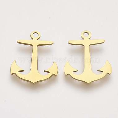 Golden Anchor & Helm Stainless Steel Pendants