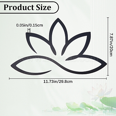 stickers muraux miroir acrylique lotus(OACR-WH0032-04B)-2