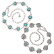 arricraft 2pcs 2 styles ceinture de chaîne à maillons en alliage avec perles en résine(AJEW-AR0001-64)-1