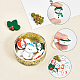 chgcraft 8pcs 8 perles de silicone écologiques de qualité alimentaire sur le thème de Noël(SIL-CA0001-54)-5