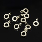 Tibetan Style Hangers, Bail Beads, Rondelle, Silver Color Plated, Cadmium Free & Nickel Free & Lead Free, 6.5x2mm, Hole: 2mm, Inner Diameter: 3mm(TIBEP-LF11130Y-S-FF)
