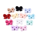 Opaque Acrylic Beads, Bowknot, Mixed Color, 23.5x31x10mm, Hole: 2.5mm, about 120pcs/500g(OACR-Q199-20)