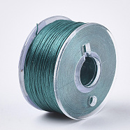 Special Coated Polyester Beading Threads for Seed Beads, Dark Cyan, 0.1mm, about 50yards/roll(OCOR-R038-19)