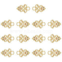 14Pcs Alloy Snap Lock Clasps Findings, Garment Accessories, Light Gold, 24x16x2mm, Hole: 4mm(FIND-FH0008-37KCG)