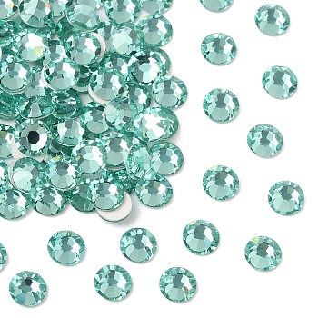 Preciosa&reg MAXIMA Crystal No Hotfix Flatback Stones, Czech Crystal, Dura Foiling, Round(438 11 615 Chaton Rose), 50005 Caribbean Sea, SS16(3.8~4mm)