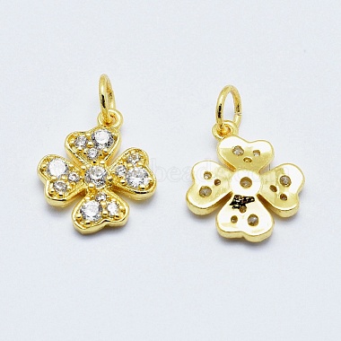 Brass Micro Pave Cubic Zirconia Charms(RB-I078-65-NR)-3