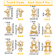 48Pcs 6 Style Rack Plating Alloy Pendants(FIND-SC0002-33)-2