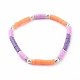 Handmade Polymer Clay Heishi Beaded Stretch Bracelets(BJEW-JB06146-03)-1