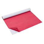 Polyester Self-adhesive Fabric, DIY Craft, Rectangle, Tomato, 2000x430~435x0.2mm(DIY-WH0622-773C)