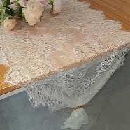 Lace Table Runners, for Wedding Party Festival Home Tablecloths Decorations, Rectangle, White, 3000x400~410mm(HULI-PW0002-133)