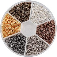 Iron Split Rings Sets, Mixed Color, 5x0.7mm, about 4.3mm inner diameter, about 1300pcs/box(IFIN-PH0001-11-5mm)