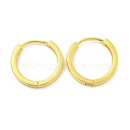 Brass Hoop Earrings, Round, Real 18K Gold Plated, 16x2mm(EJEW-L211-08C-G)