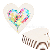 Unfinished Wood Heart Cutout Shape, for Wedding, Valentine, DIY Supplies, BurlyWood, 20x20x0.2cm(WOOD-WH0101-37C)