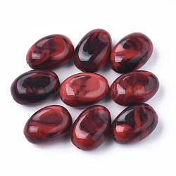 Acrylic Beads, Imitation Gemstone, Oval, Red, 24.5x17x12mm, Hole: 1.5mm, about 136pcs/500g(OACR-S022-17A)