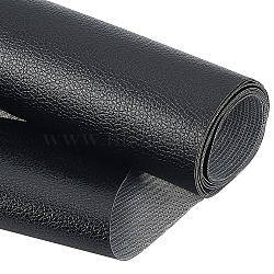 PVC Imitation Leather Fabric, Clothing Accessories, Black, 90~94x0.04cm, about 140cm/sheet(AJEW-WH0314-282B)