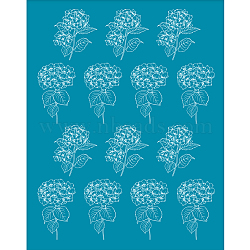 Silk Screen Printing Stencil, for Painting on Wood, DIY Decoration T-Shirt Fabric, Hydrangea Pattern, 100x127mm(DIY-WH0341-239)