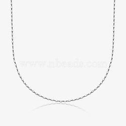 925 Sterling Silver Link Chain Necklaces, Fashionable and Simple, Silver, 15.75 inch(400mm)(EJ2248-5)